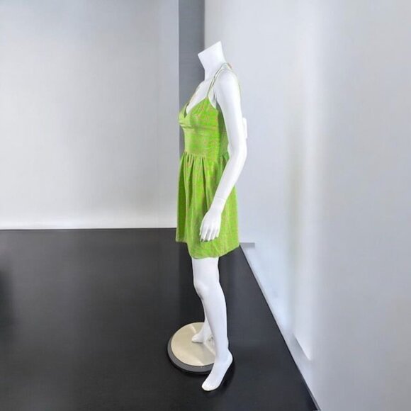 Amanda Uprichard Silk Mini Dress Green Size X- Small - Picture 12 of 16